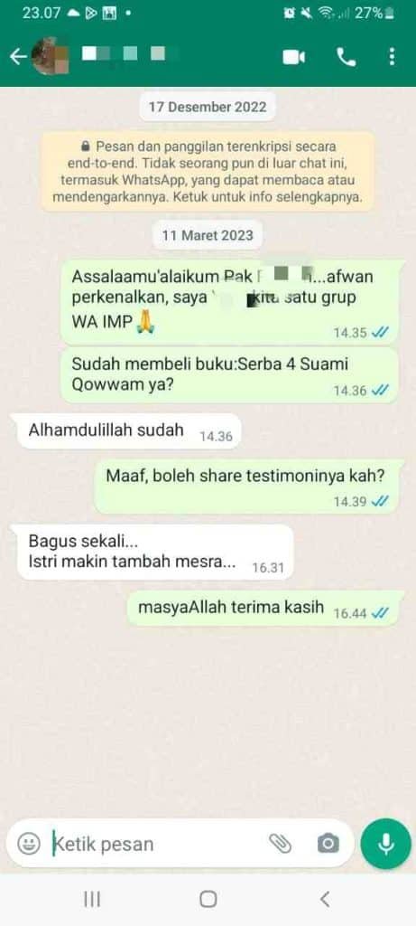 testimoni 3 Ebook Serba 4 Menjadi Suami Qowwam