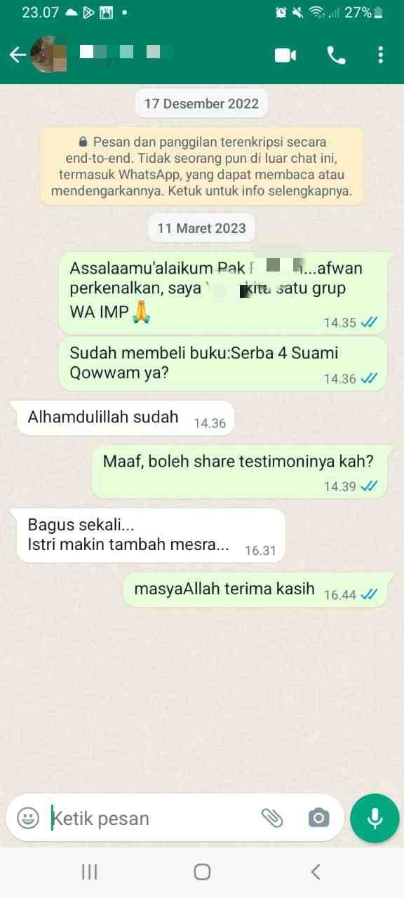testimoni 3 Ebook Serba 4 Menjadi Suami Qowwam